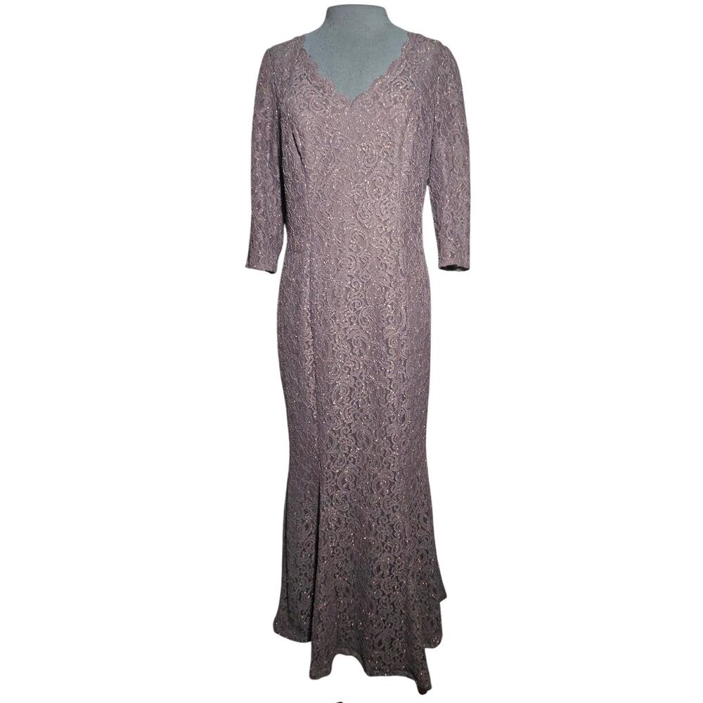 Brown Lace Maxi Dress Size 10